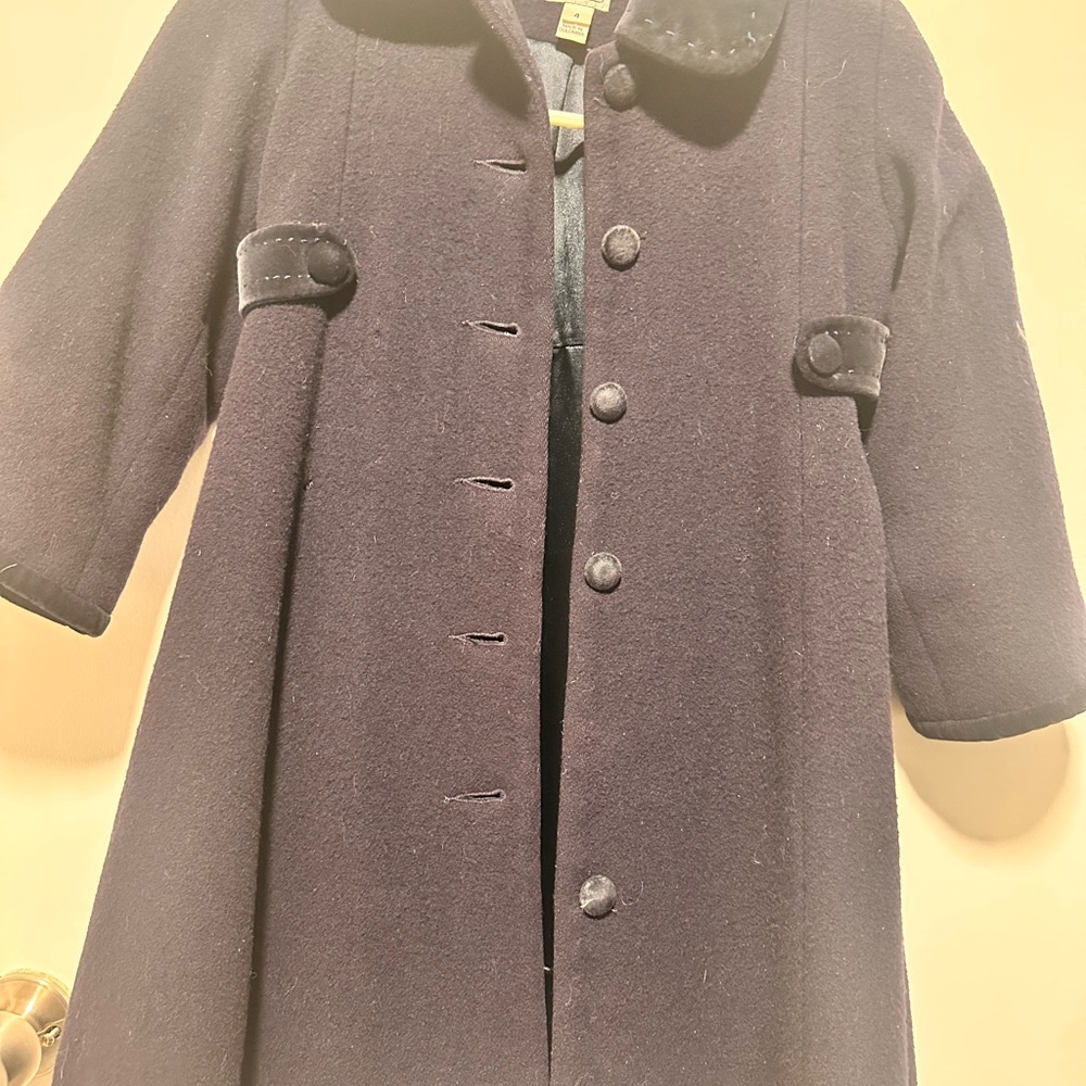 Elegant Florence Eiseman Girls Navy Blue Coat